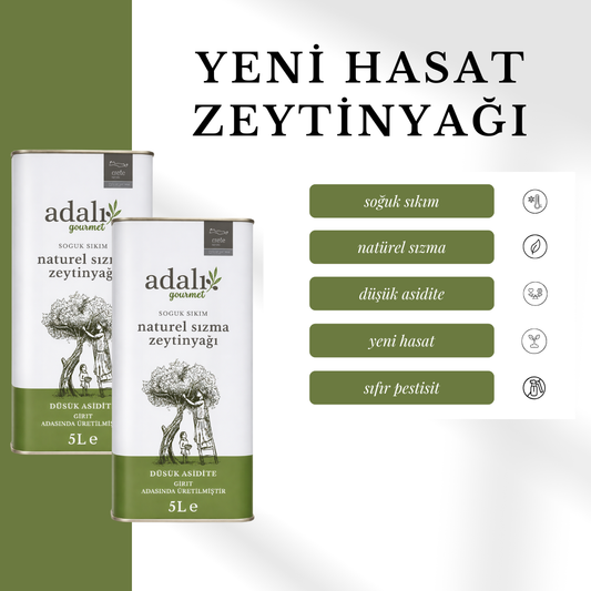 Cold-pressed extra virgin olive oil from Crete - 10 liters (2 x 5 L tins)