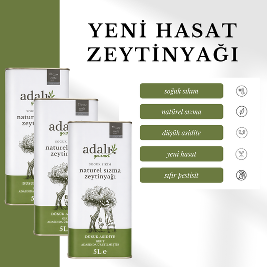 Cold-pressed extra virgin olive oil from Crete - 15 liters (3 x 5 L cans)