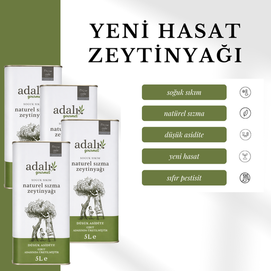 Cold-pressed extra virgin olive oil from Crete - 20 liters (4 x 5 L cans)